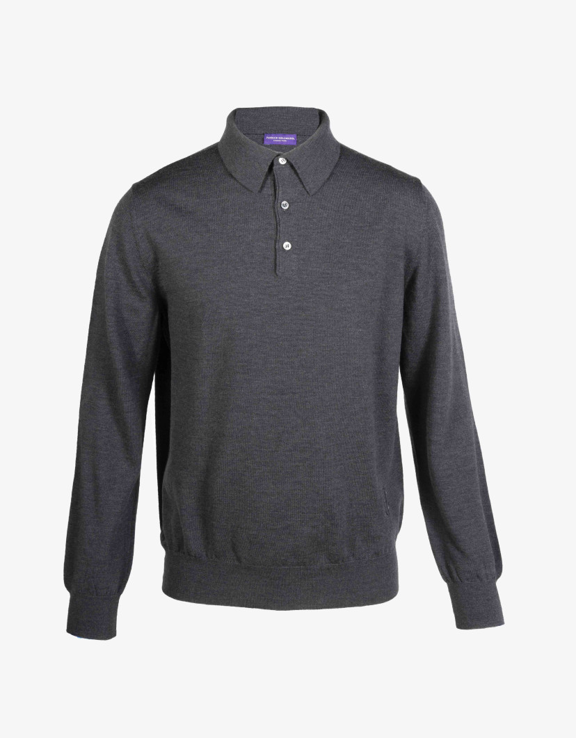 Patrick Hellmann Collection Polo Long Sleeves 100% Wool image